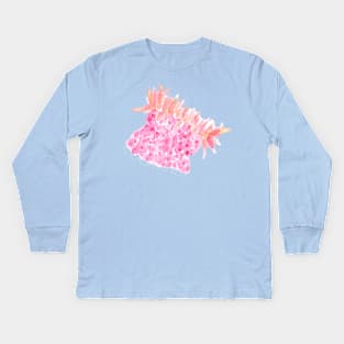 pinky peach anemone Kids Long Sleeve T-Shirt